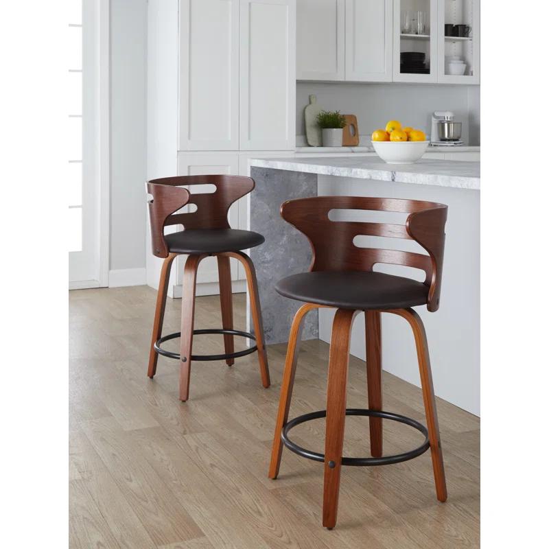 LumiSource Swivel Upholstered Counter Stool