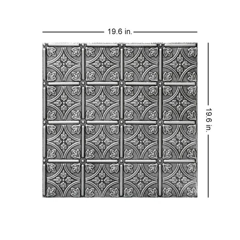 A La Maison Ceilings Emma's Flowers 1.64 ft. x 1.64 ft. Glue-Up Polystyrene Ceiling Tile (Set of 48)