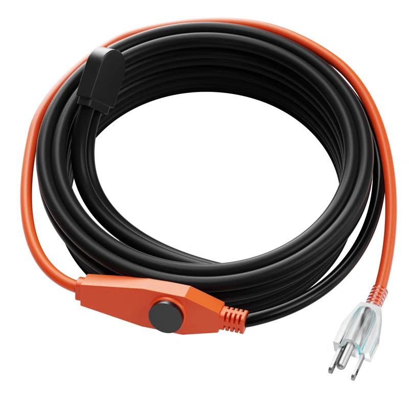 VEVOR Pipe Heating Cable 30FT 7W/FT Heat Tape for Pipes with Built-in Thermostat