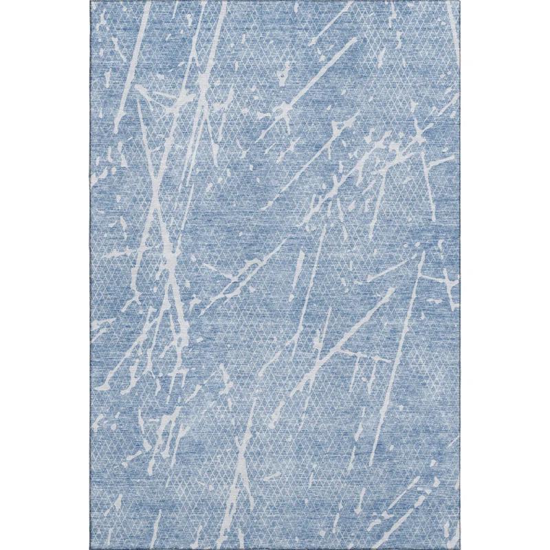Premium Machine Washable Cerrito Blue Rug