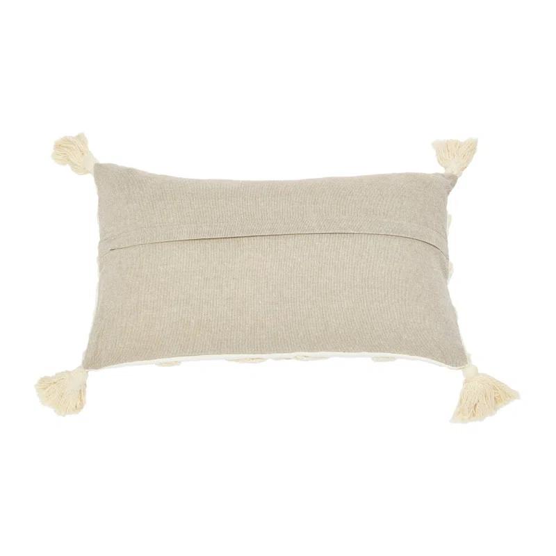 Creative Co-Op Embroidered Cotton Reversible Throw Pillow