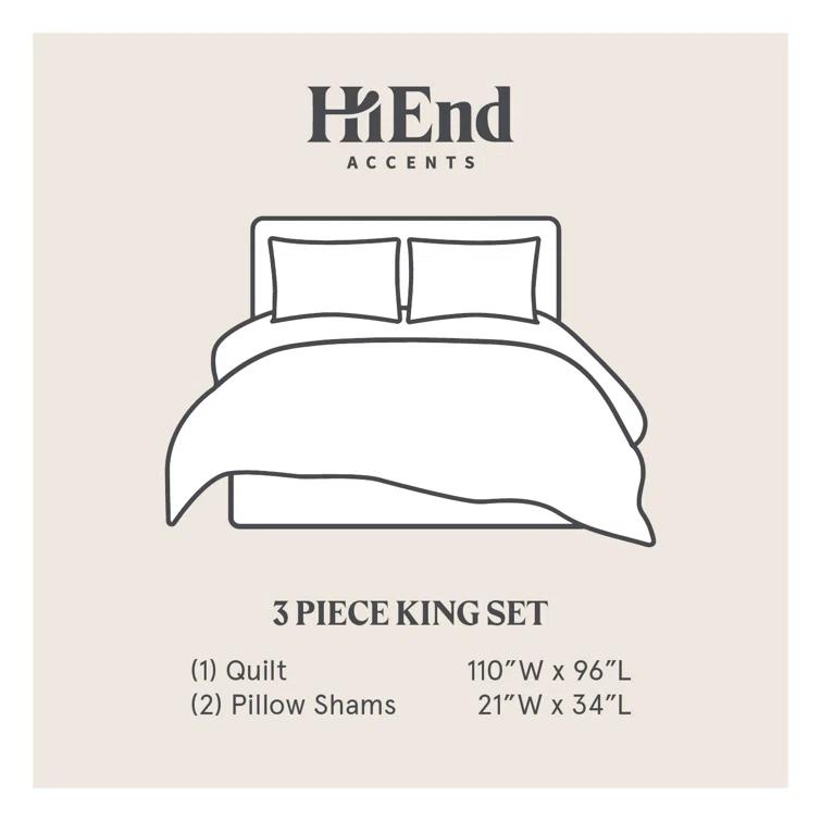 Stella Faux Silk Velvet Classic Chic Modern Rustic Romantic Western 3 Piece Quilt Set