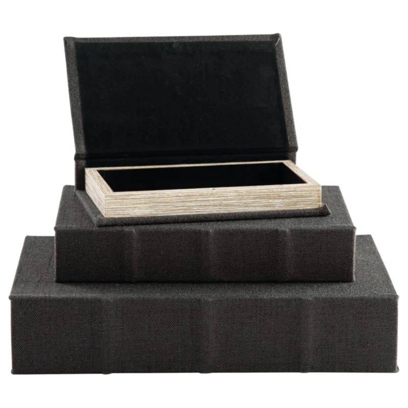 Kepir 3 Piece Fabric Book Box Set