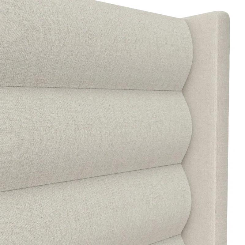 Novogratz Louis King Upholstered Wingback Bed