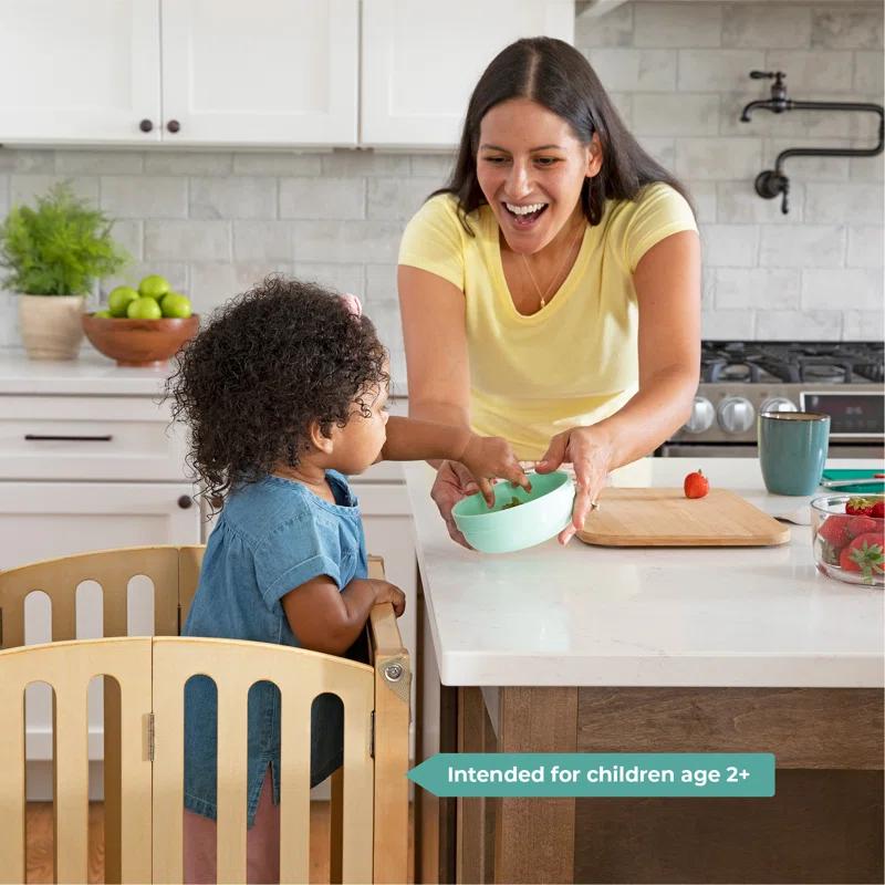 Guidecraft Contemporary Kitchen Helper Foldable Step Stool