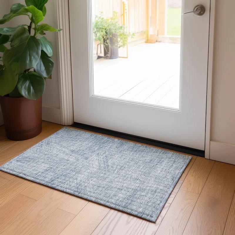 Chayden ACN991 1'8" x 2'6" Machine Washable Gray Indoor/Outdoor Area Rug