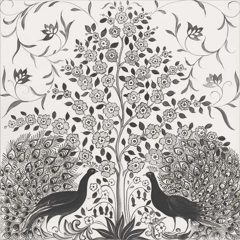 Rosdorf Park " Peacock Garden VIII BW " by Miranda Thomas