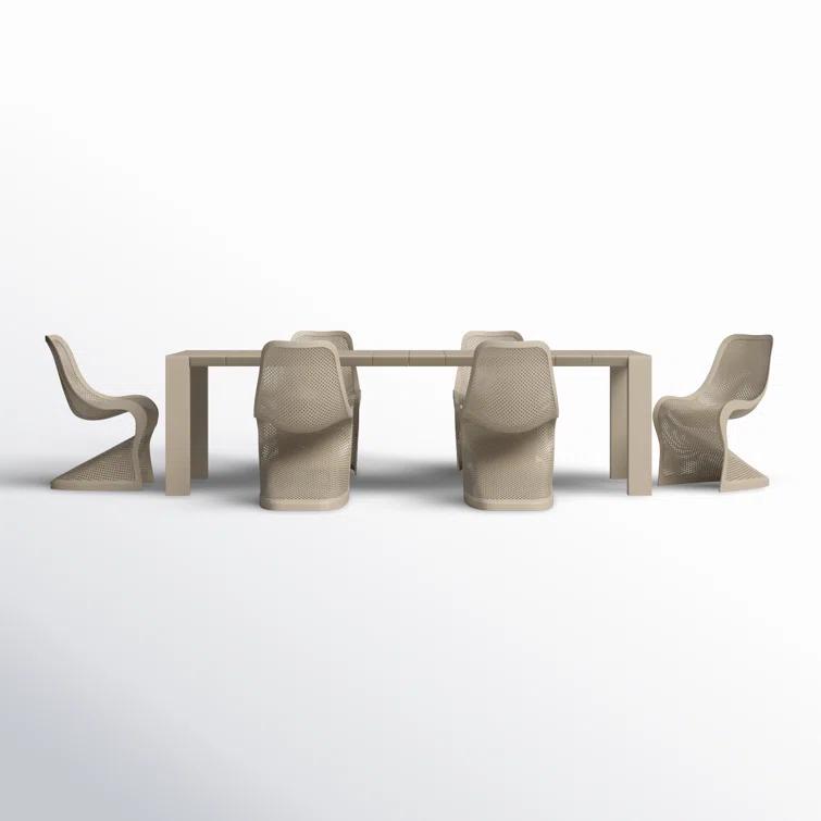 Farrah 118.1'' Rectangular 6 - Person Outdoor Dining Set