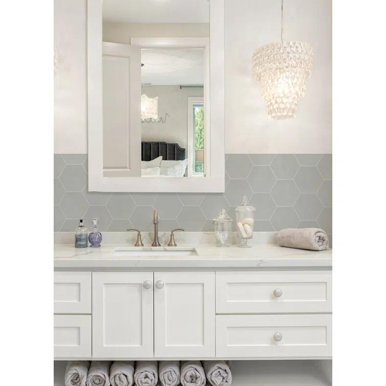 WallPops! Hexagon Peel and Stick Luxury Wall Tiles