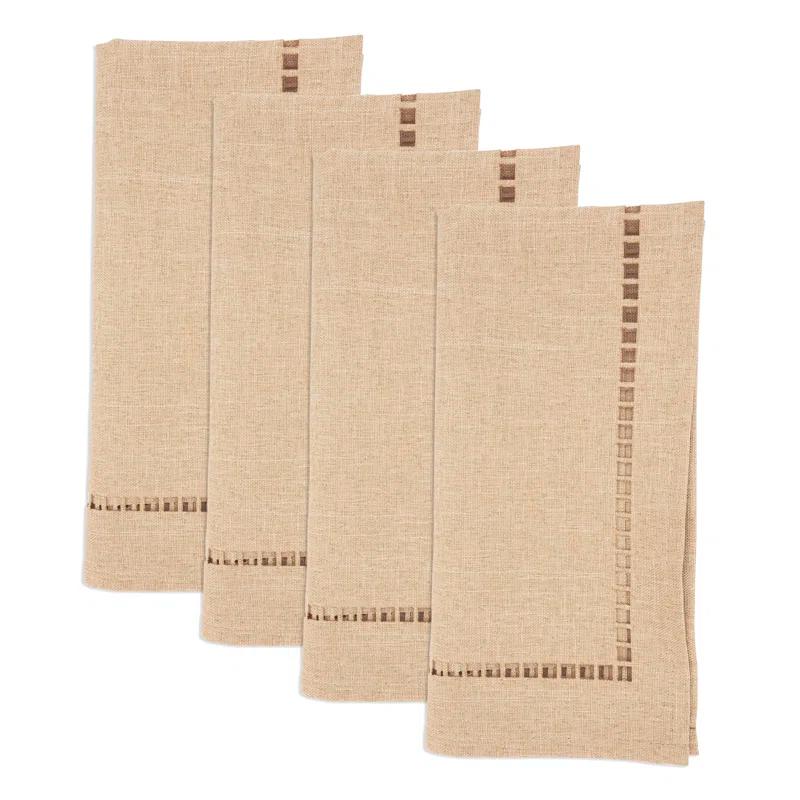 Saro Laser-Cut Hemstitch Napkin (Set of 4)