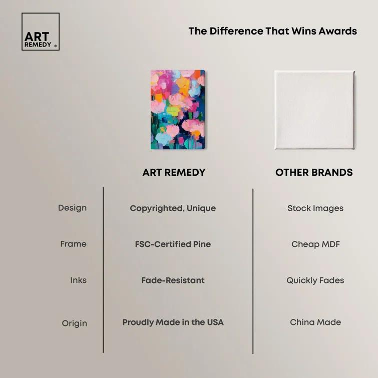 Art Remedy Glide of Colors Canvas Modern Color Abstract by Art Remedy