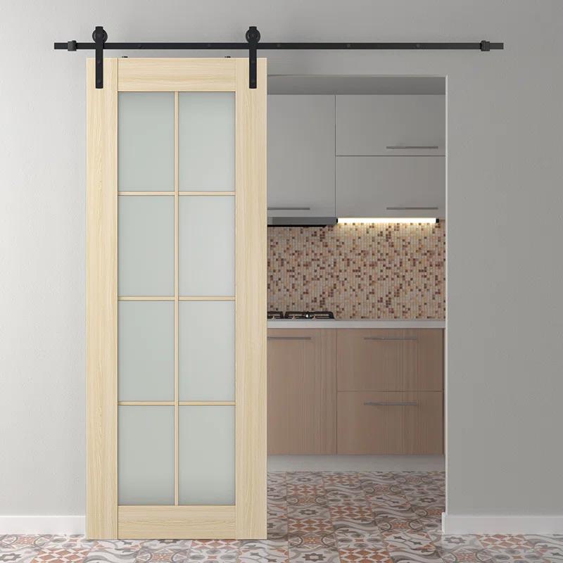 Belldinni Avon 8 Lite Solid + Manufactured Wood Paneled Barn Door