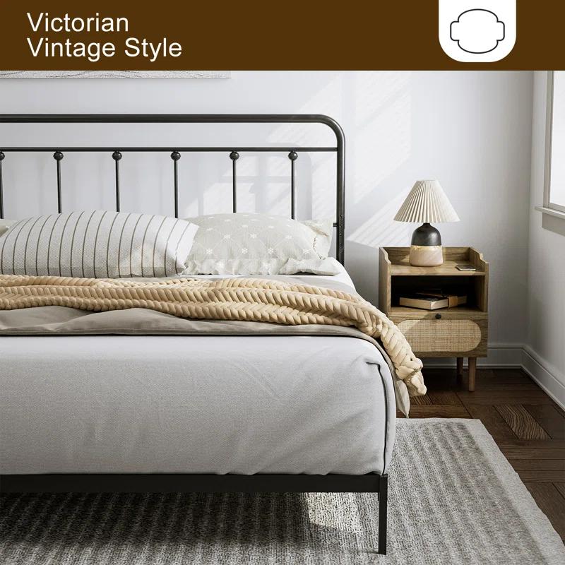 August Grove® August Grove® Metal Headboard - Adjustable Height - Farmhouse Victorian Style