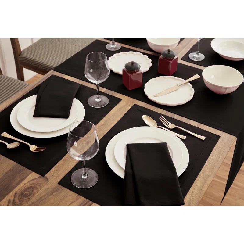 Solino Home Cotton Linen Hemstitch Dinner Napkins (Set of 4)