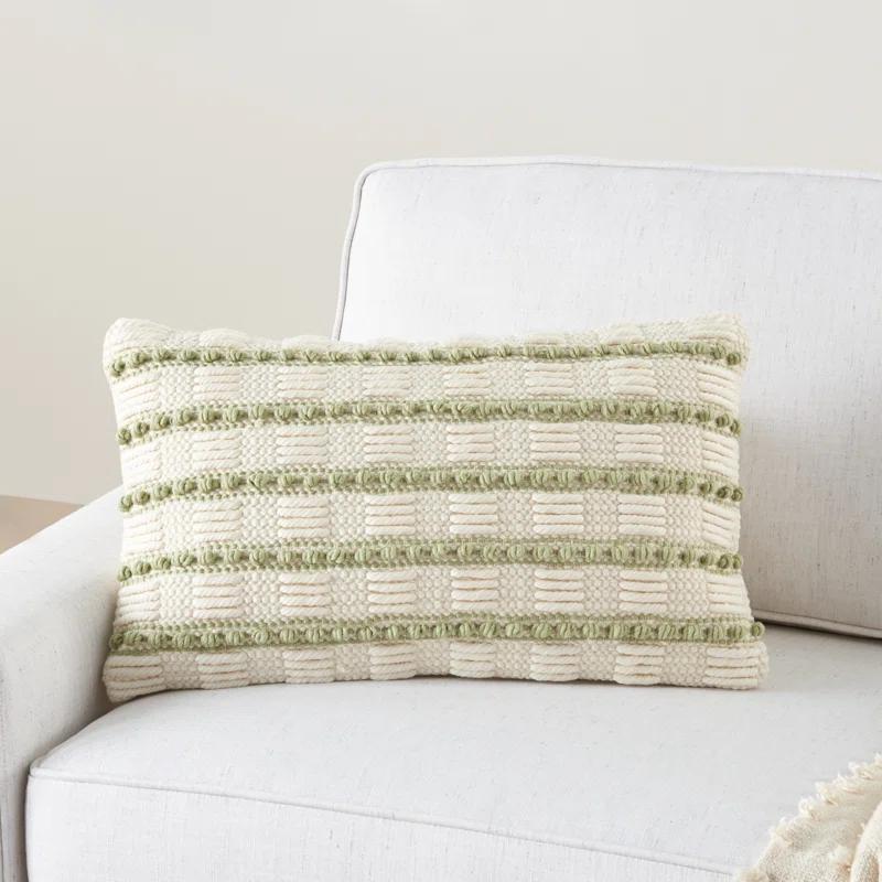 Mina Victory GC384-012020 Textured Cotton Blend Throw Pillow