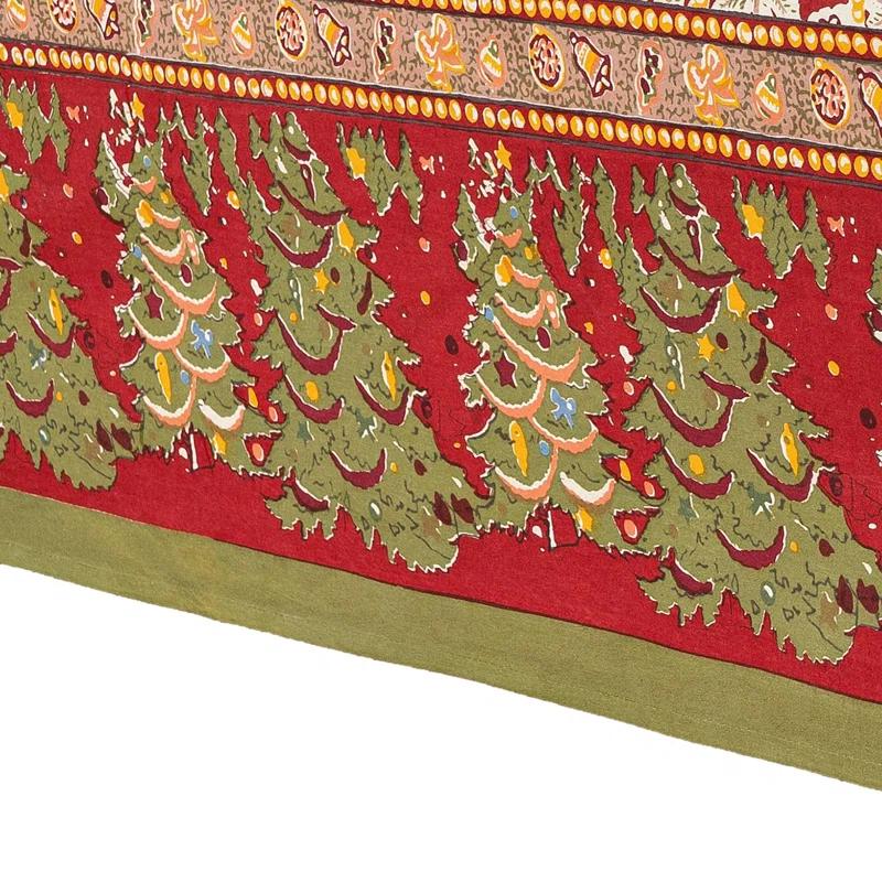 The Holiday Aisle® Liller Red/Green/Orange Tablecloth - Rectangular