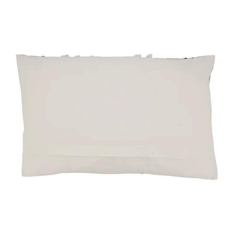 Saro Yari Collection Striped Cotton Throw Pillow