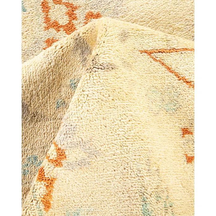 Isabelline Roselotte One-of-a-Kind 9' 1" X 11' 9" 2010s Wool Area Rug in Ivory
