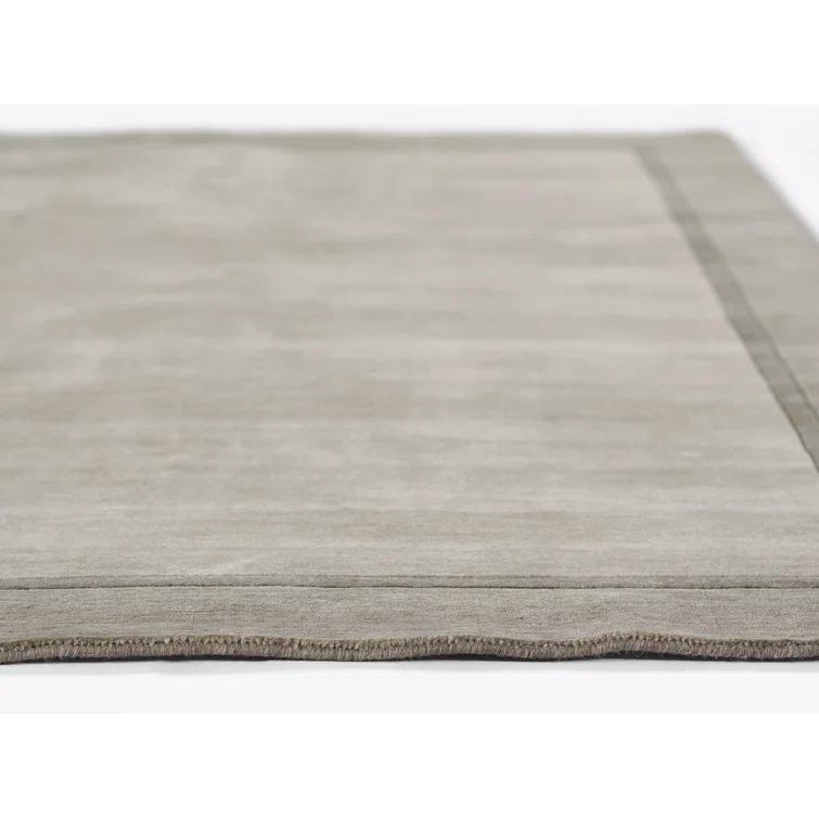 Zaley Handmade Tufted Wool Gray Area Rug