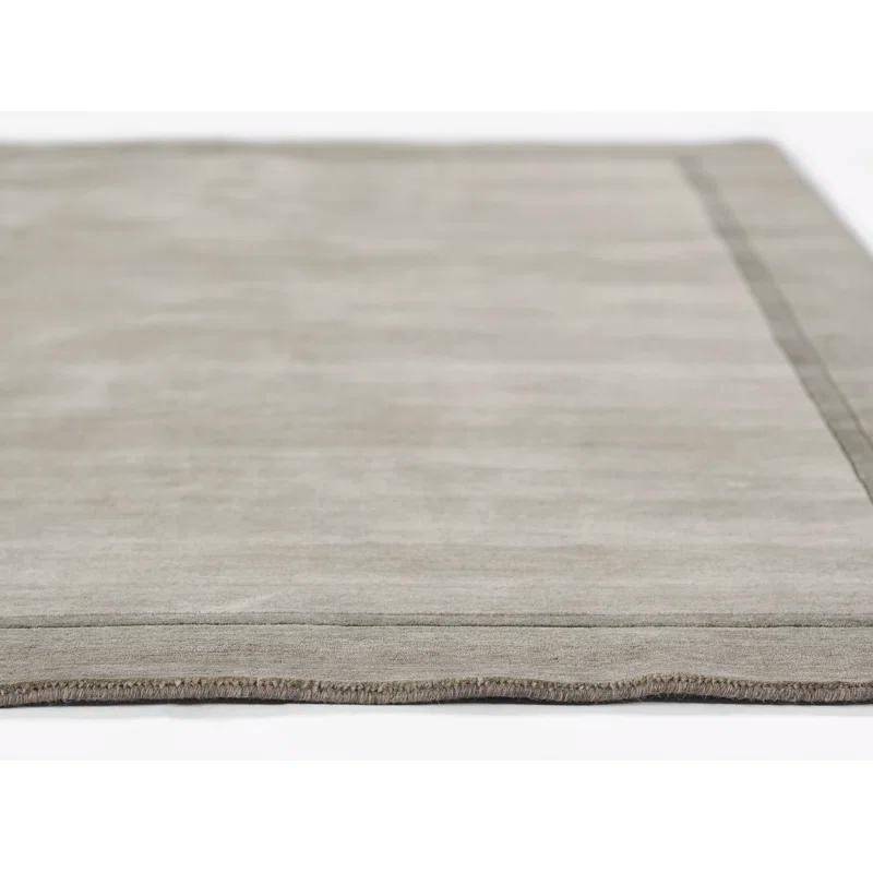 Zaley Handmade Tufted Wool Gray Area Rug