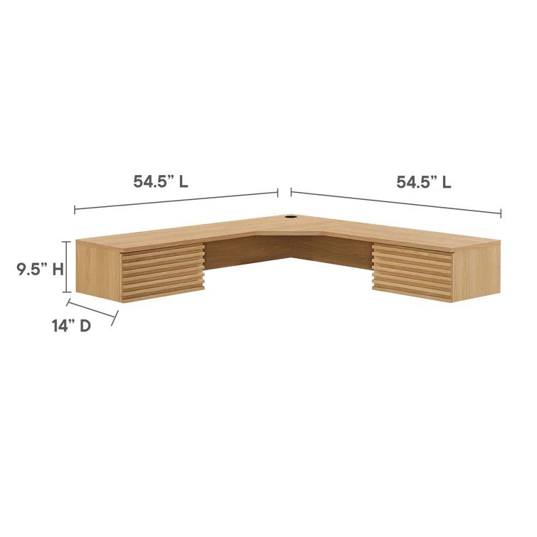 Modway Modway Render Wall Mount Corner Office Desk