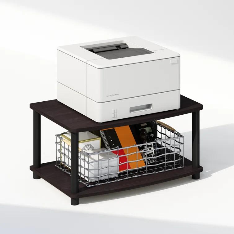 Furinno Turn-N-Tube Multipurpose Printer Stand Display & Storage Shelf, Dark Walnut & Reviews | Wayfair