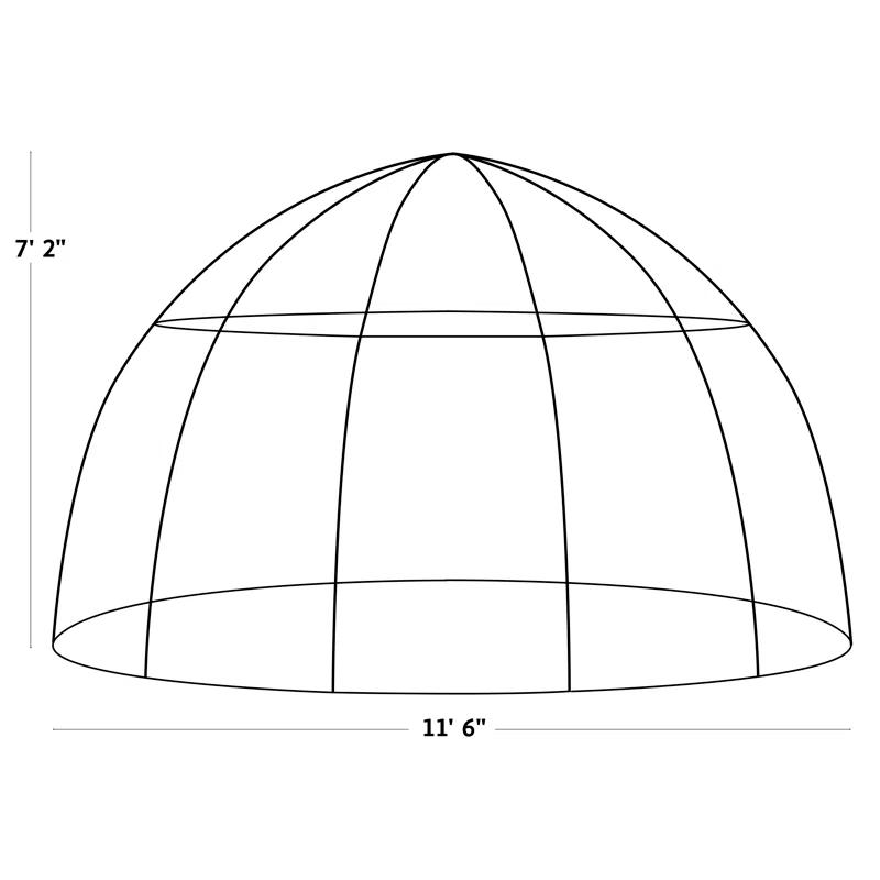 Haxnicks 11.5 Ft. W x 11.5 Ft. D Large Sunbubble Walk-in Greenhouse