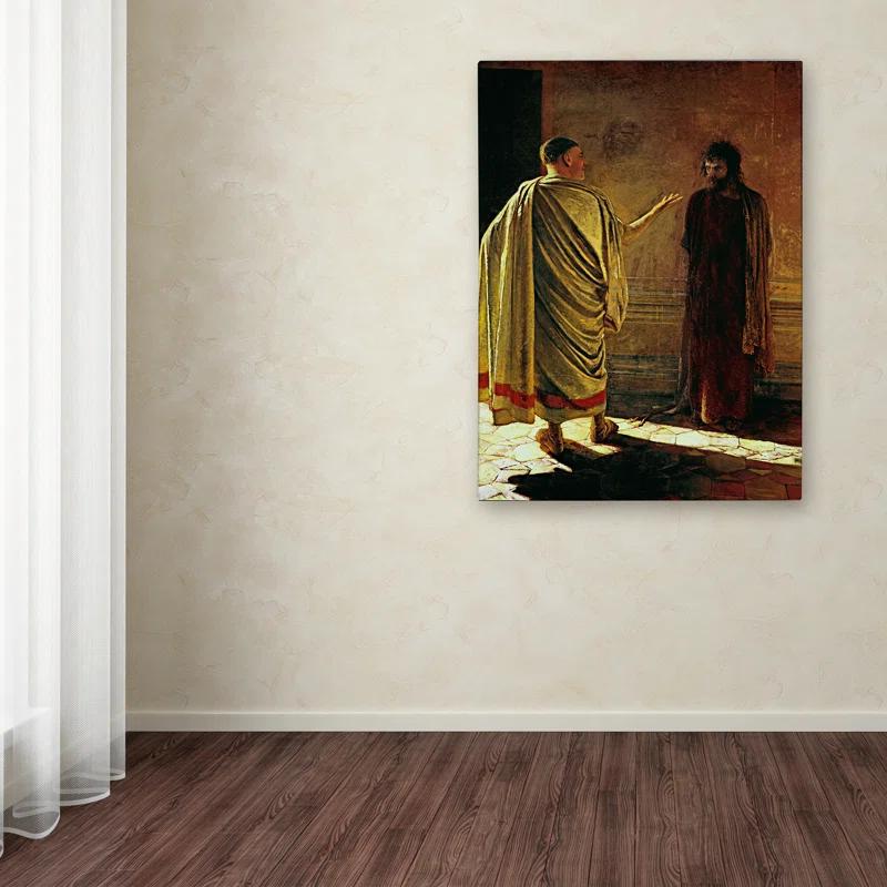 Trademark Fine Art " What Is Truth (Christ And Pilate) " by Nikolai Ge