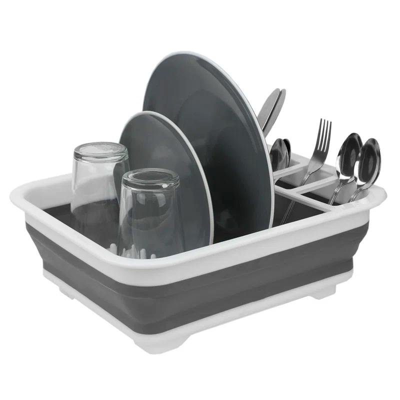 Symple Stuff Faron Adjustable Countertop Dish Rack