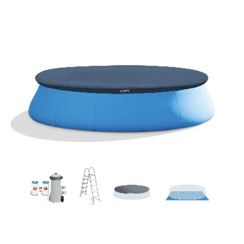 Intex Intex Easy Set Inflatable Kid Swimming Pool with Filter Pump