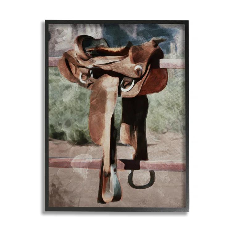 Stupell Industries " Abstract Equestrian Saddle " by Milli Villa