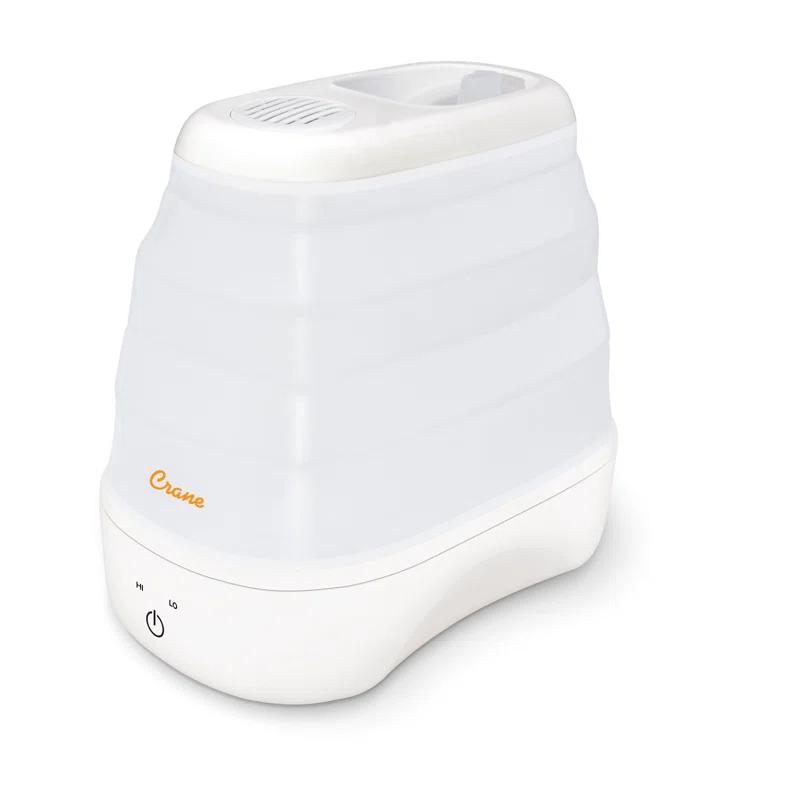 Crane USA 1 Gal. Warm Mist Collapsible Humidifier, White, Top Fill, for Medium Rooms Up to 500 sq. ft.