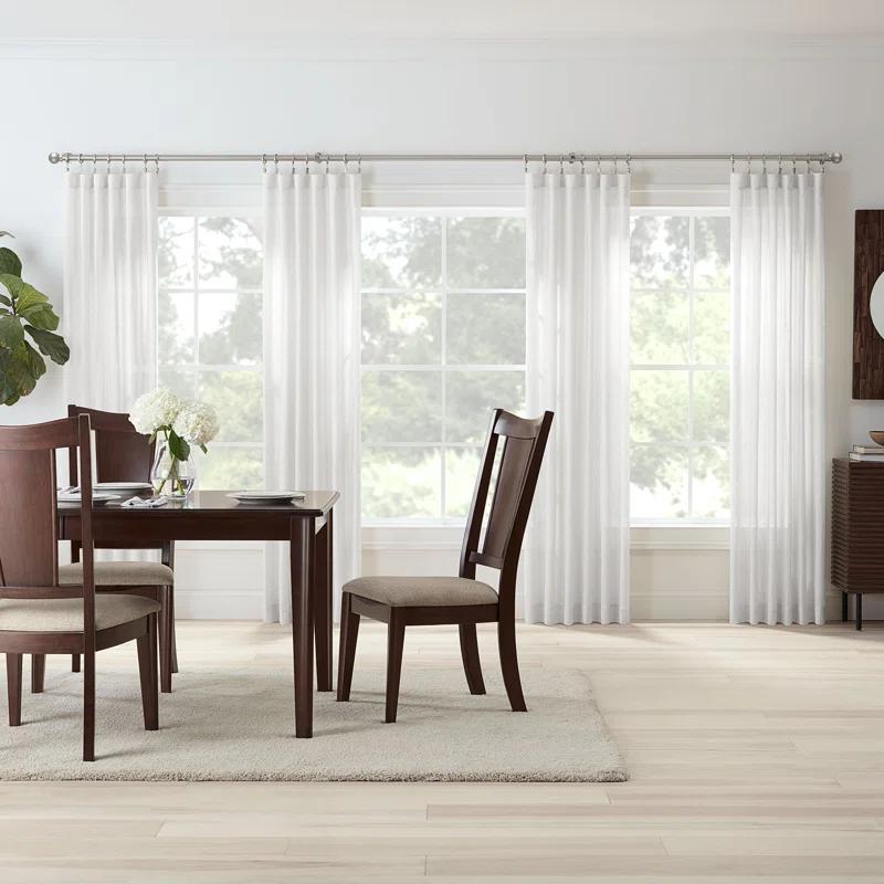 MODE Mode Premium Collection 1 Diameter Curtain Rod Set with Modern Ball Finials and Steel Wall Mounted Adjustable Rod