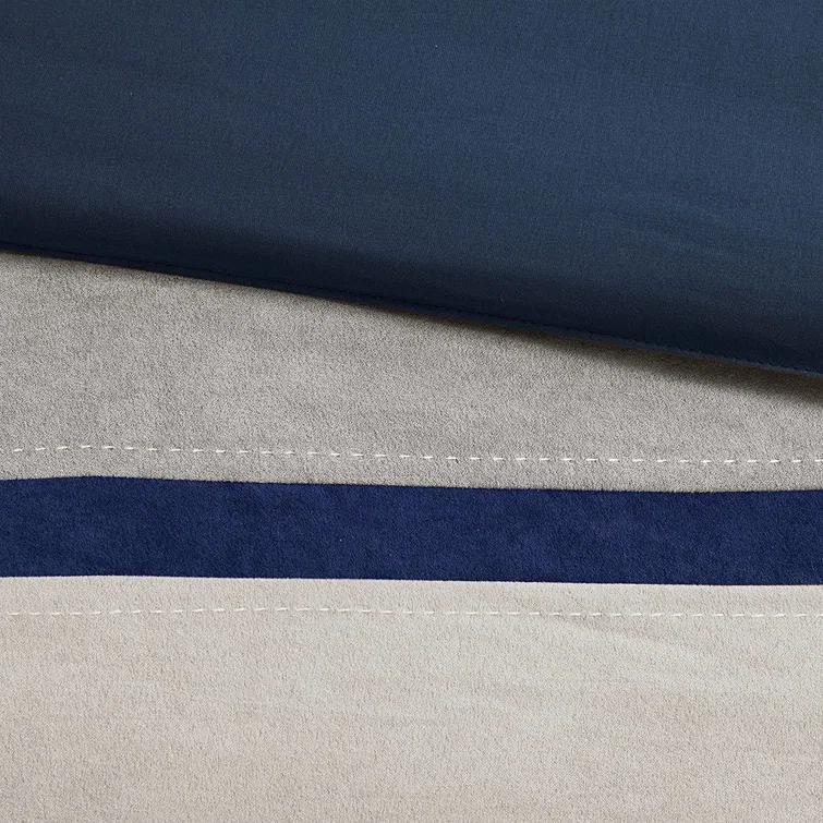 Gracie Mills Kimberly 7-Piece Contemporary Microsuede Comforter Set