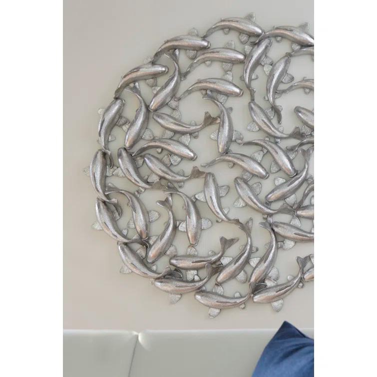 Phillips Collection Koi Wall Art Silver Leaf