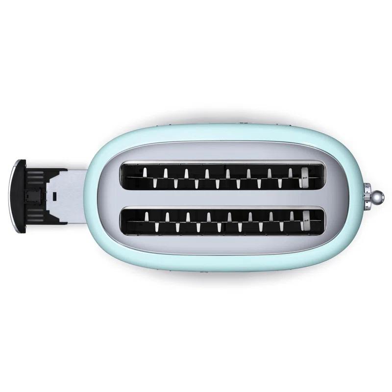 SMEG Pastel Green 4-Slice Long Slot Retro Toaster