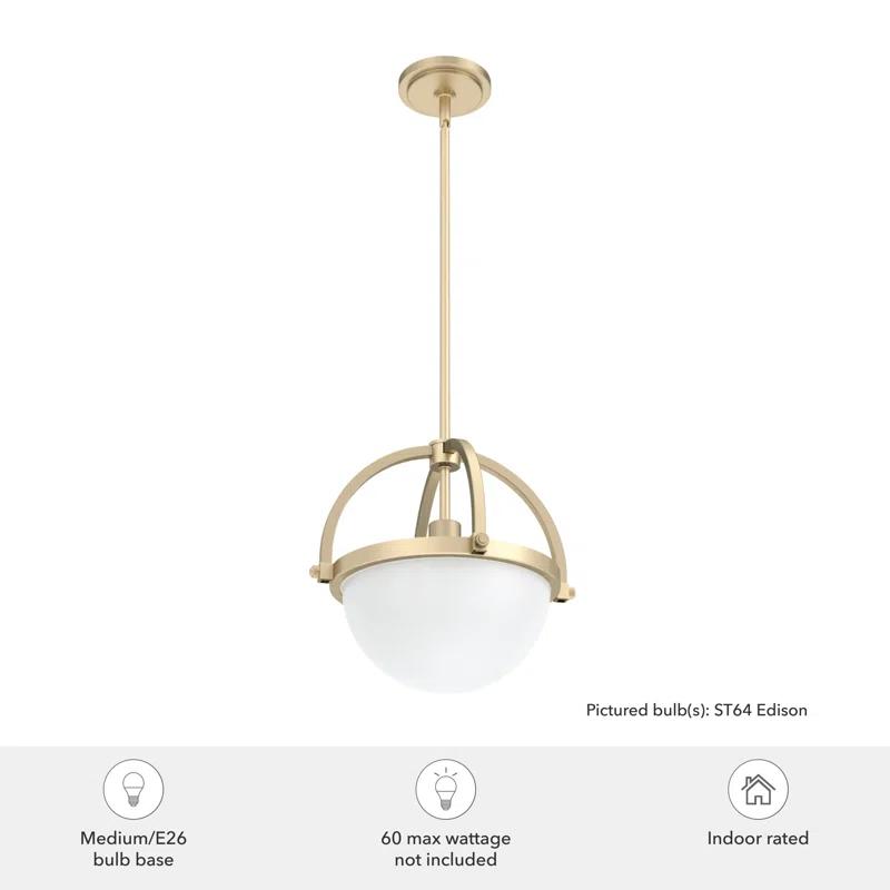 Hunter Fan Wedgefield 1 - Light Shaded Globe Pendant