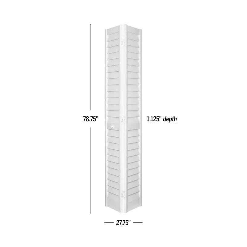 Kimberly Bay Louvered Wood Painted Plantation Bi-Fold Door