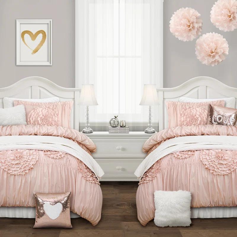 Lush Decor Serena Microfiber Traditional Comforter Set