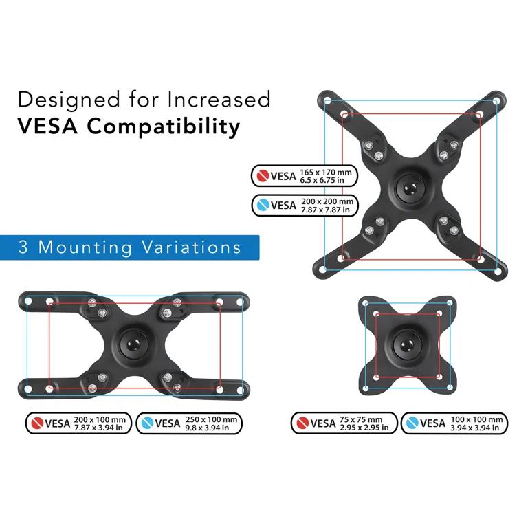 Mount-it Mount-It! Full Motion TV Wall Mount Bracket w/ 15" Extension Articulating Tilt Arm | Fits 17-47 in.