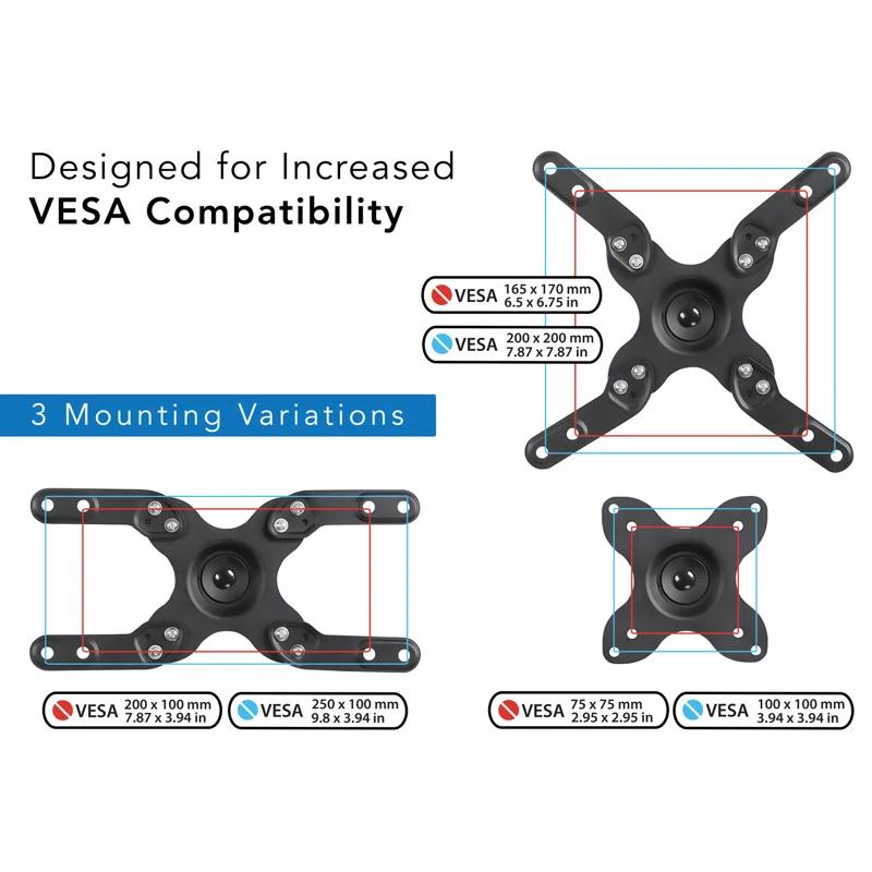 Mount-it Mount-It! Full Motion TV Wall Mount Bracket w/ 15" Extension Articulating Tilt Arm | Fits 17-47 in.