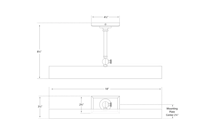 Bronze 18" Dimmable Electric Wall Picture Light