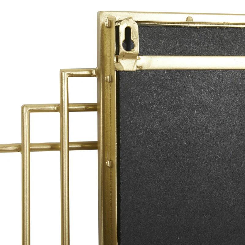 CosmoLiving by Cosmopolitan CosmoLiving by Cosmopolitan Gold Metal Geometric Wall Mirror