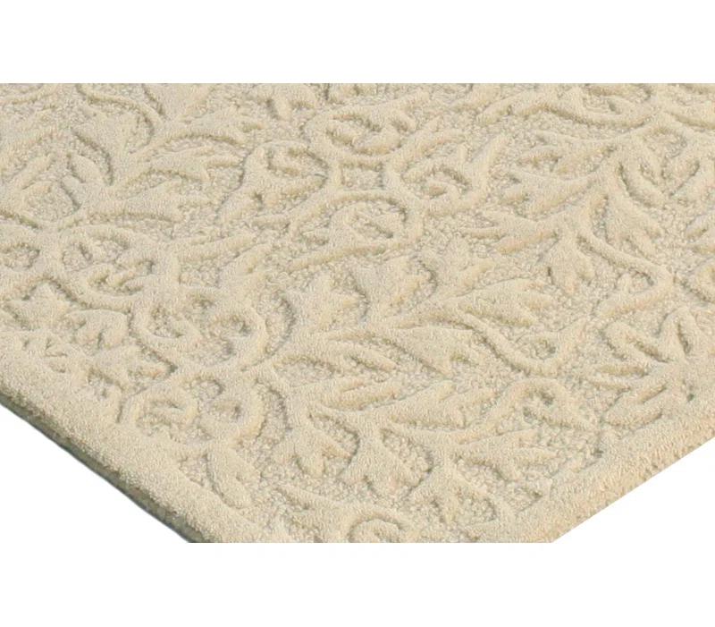 Darya Home Houston Collection Transitional Floral Area Rug Ivory