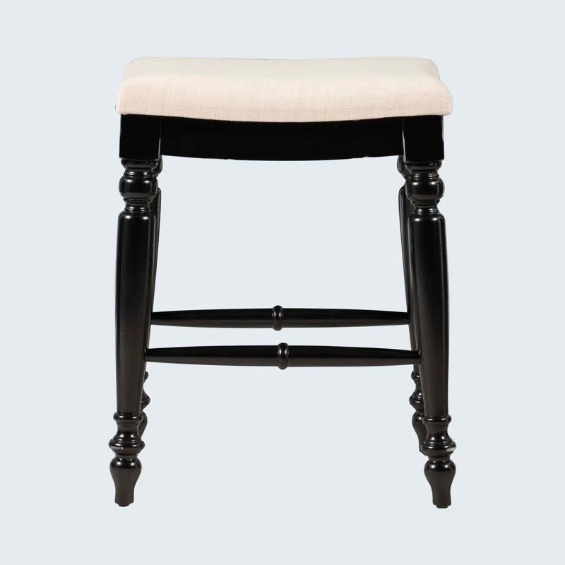 Kelly Clarkson Home Jordyn Backless Upholstered Wood Counter & Bar Stool