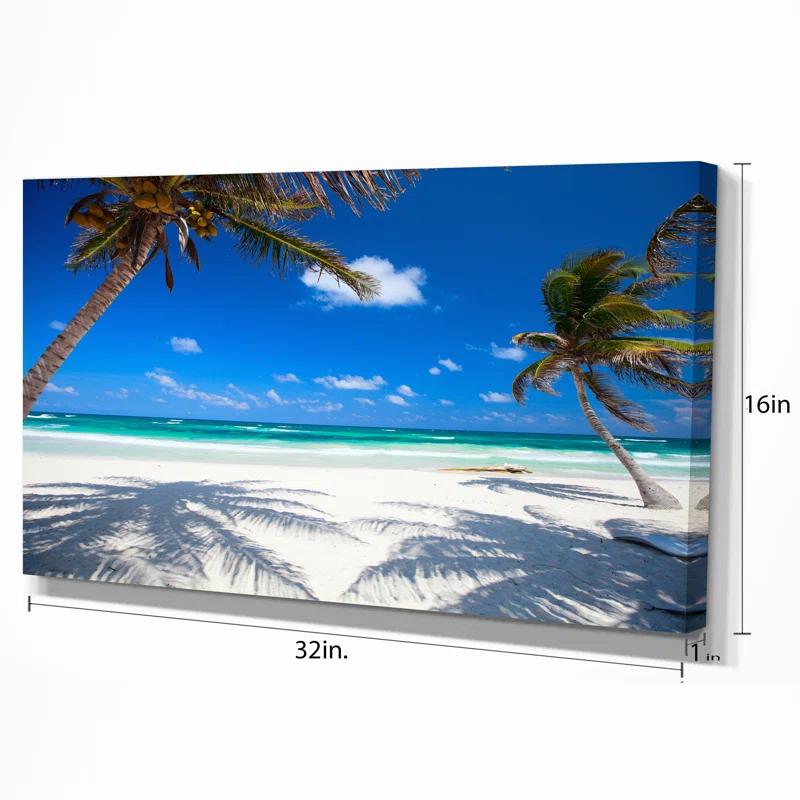 Design Art " Coconut Palms At Beach Landscape " by Designart 2 - Pieces