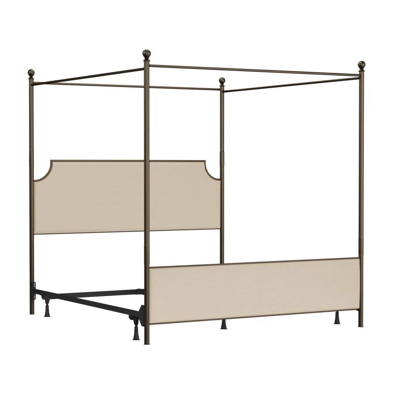 Nordland Upholstered Metal Canopy Bed