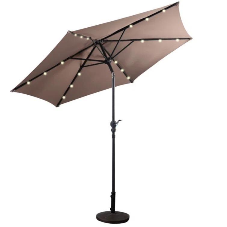 Arlmont & Co. Kyal 108'' Lighted Tilt Market Umbrella