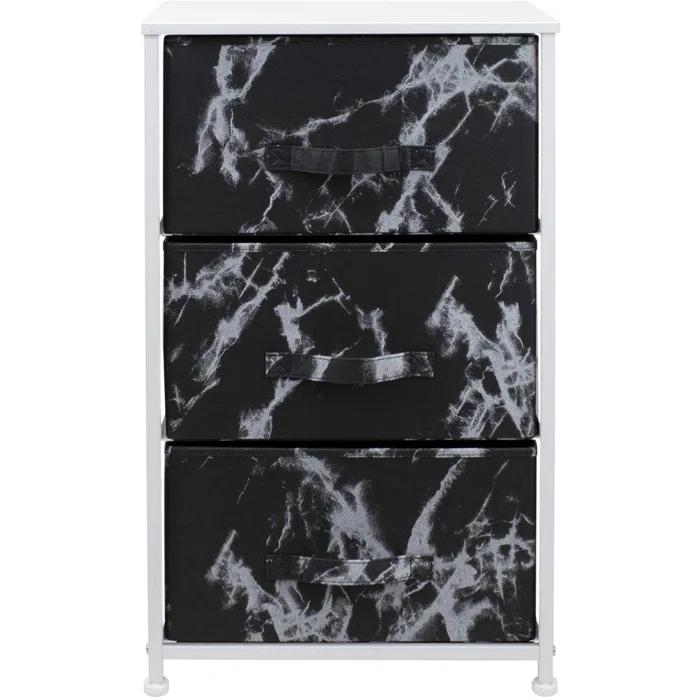 Sorbus Sorbus 3 Drawers Nightstand with Steel Frame and Wood Top