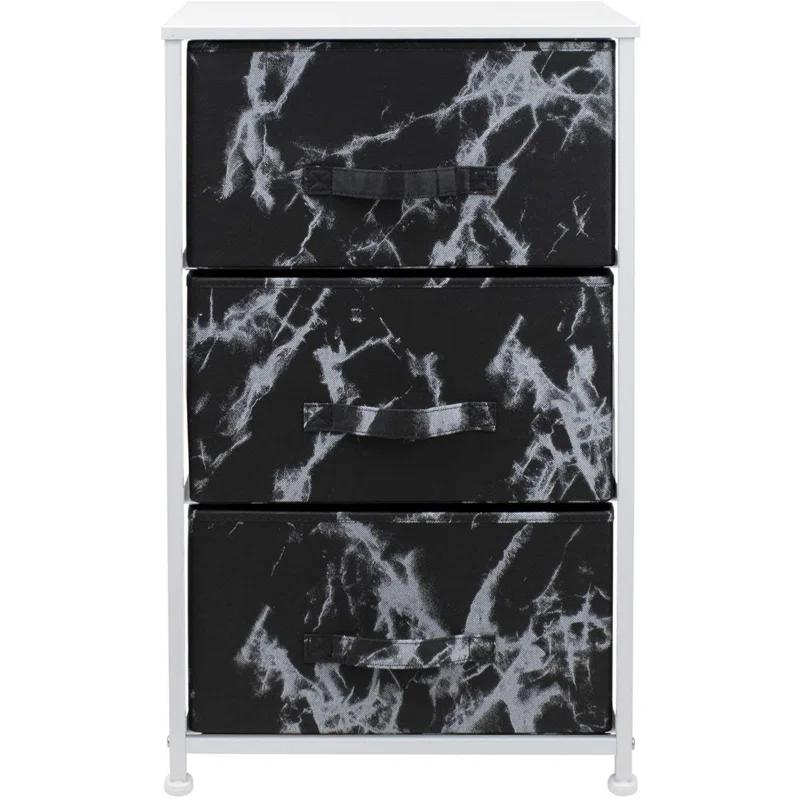 Sorbus Sorbus 3 Drawers Nightstand with Steel Frame and Wood Top